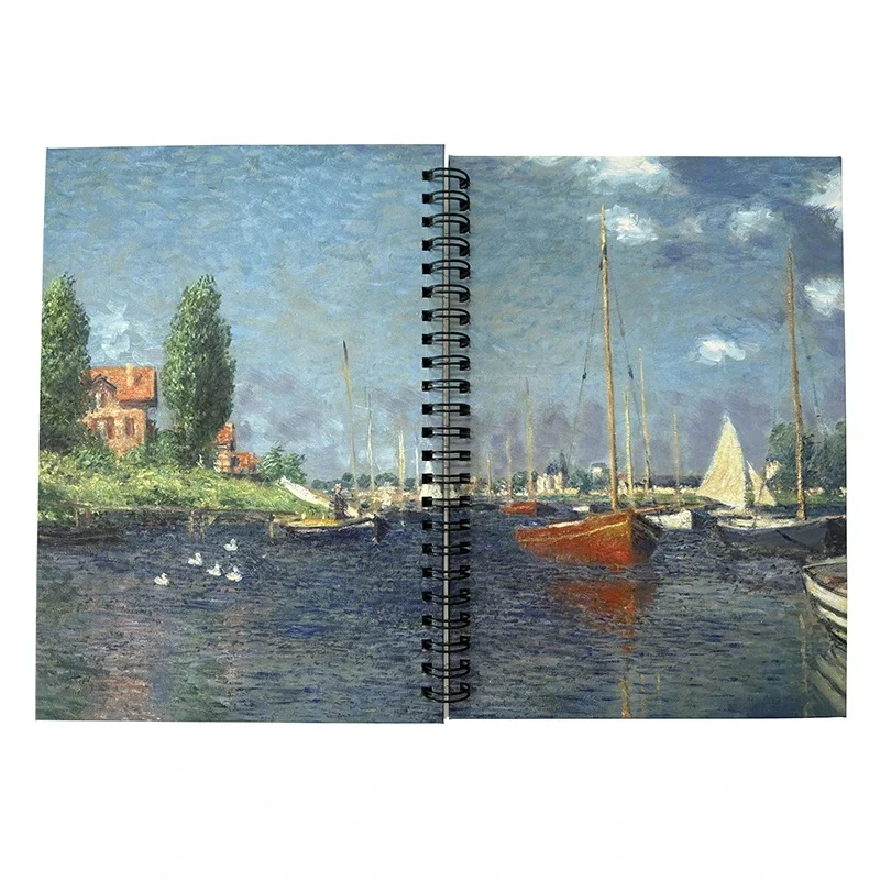 Custom A5 Spiral Notebook Ruled Line Journals Notebooks Hardcover Coil Notebook 1