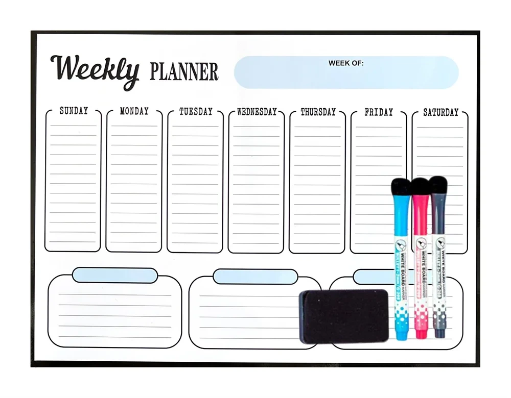 weekly magnet board magnetic planner chore chart magnetic whiteboard Monthly magnetic calendar for fridge1 1