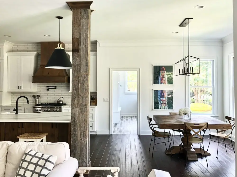 Hot Sale American Woodmark Custom Kitchen Cabinets Shown in Farmhouse Style for Apartment 4