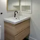 AllandCabinet Bathroom Sink Cabinets Horizontal Oak Wood Grain Laminated Finish Bathroom Vanity Bathroom Sink Cabinetshighly Rated 5