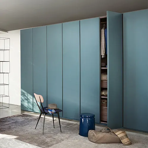 AllandCabinet Modern Wardrobe Design Luxury Customized Blue Lacquer Casement Wardrobemade in China 2