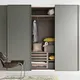 Wardrobe Closet Matte Grey Lacuqer Finish Sliding Wardrobe Chinasupply 2