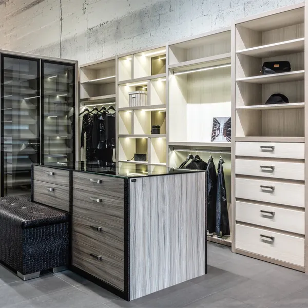 Walk in Closet Design Modern design Best Factory PriceWalk in Wardrobe with Mirror Door Panel 2