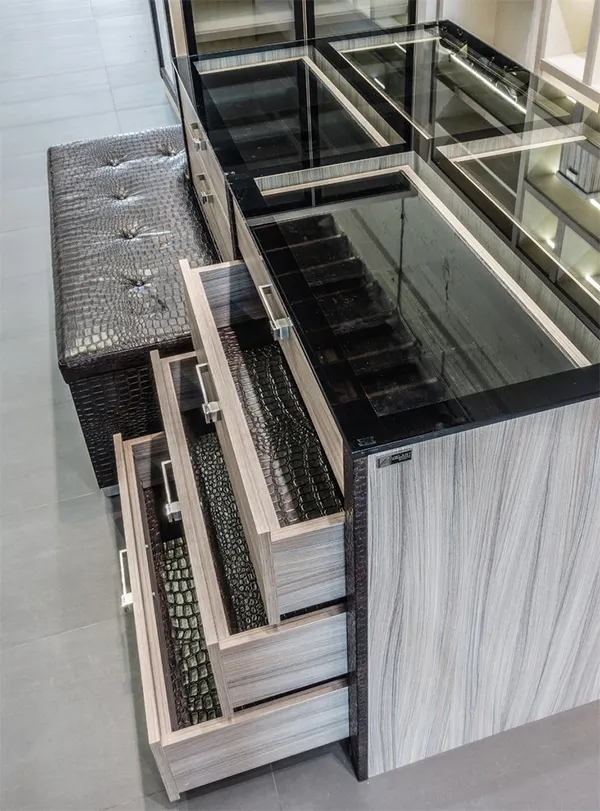Walk in Closet Design Modern design Best Factory PriceWalk in Wardrobe with Mirror Door Panel 3