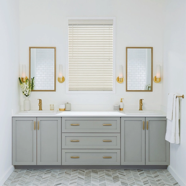 Light grey shaker vanity 1