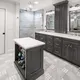 High End Bedroom Furniture Manufacturers Dark Gray Raised Solid Wood Vanity Best Supplier 4