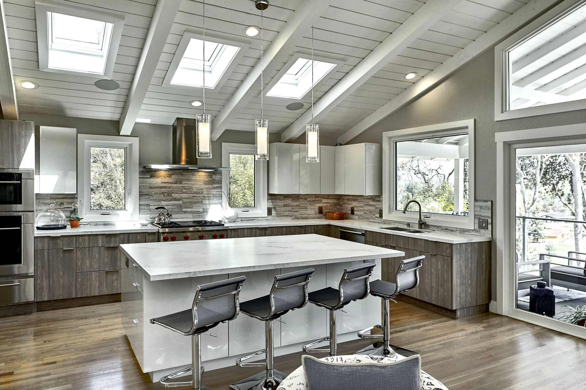 Contempoary design two tone kitchen cabinet-Allandcabinet 1
