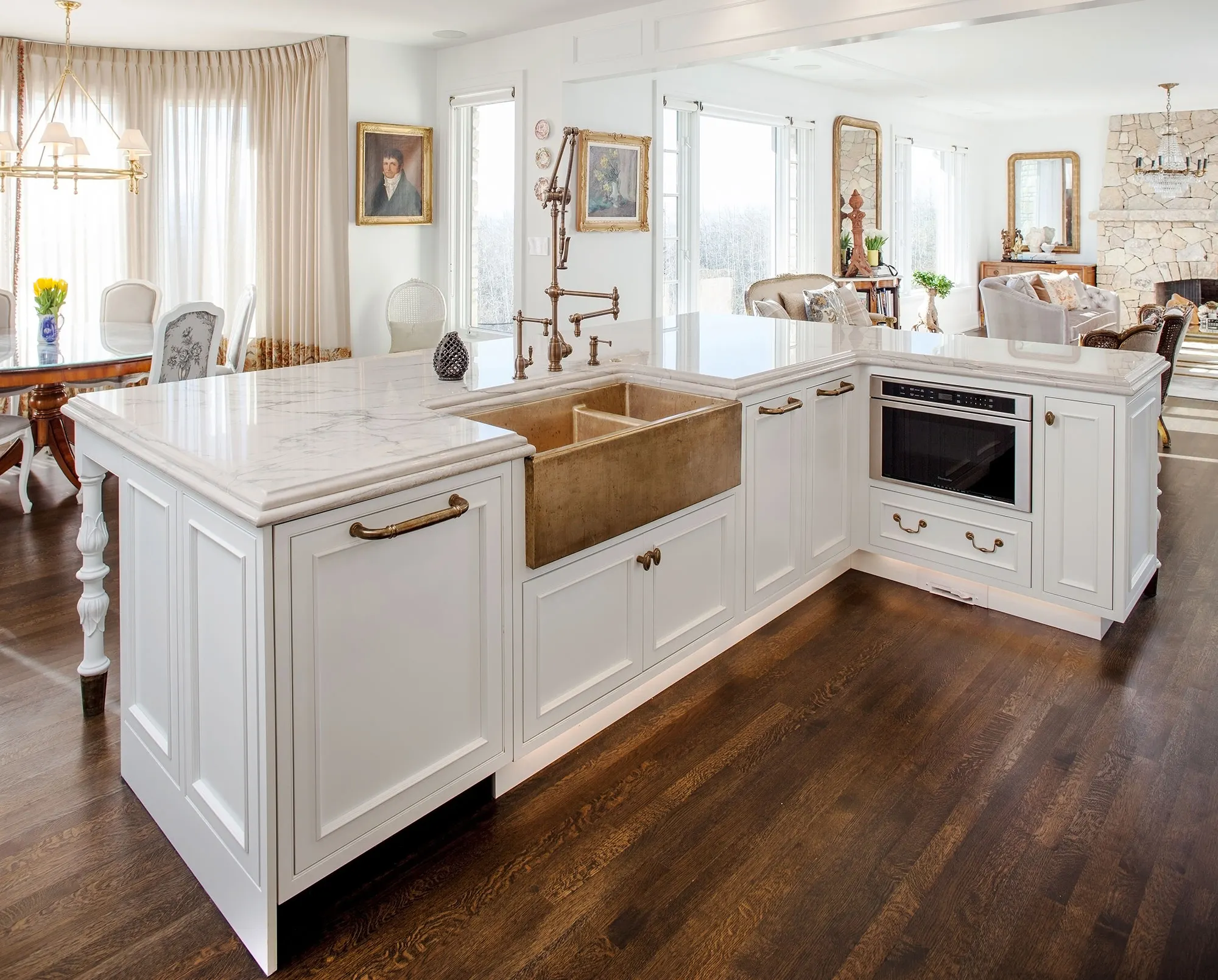 White Shaker Cabinets in Kitchen Dovetail Drawer - for Housecleaning - AllandCabinet 2