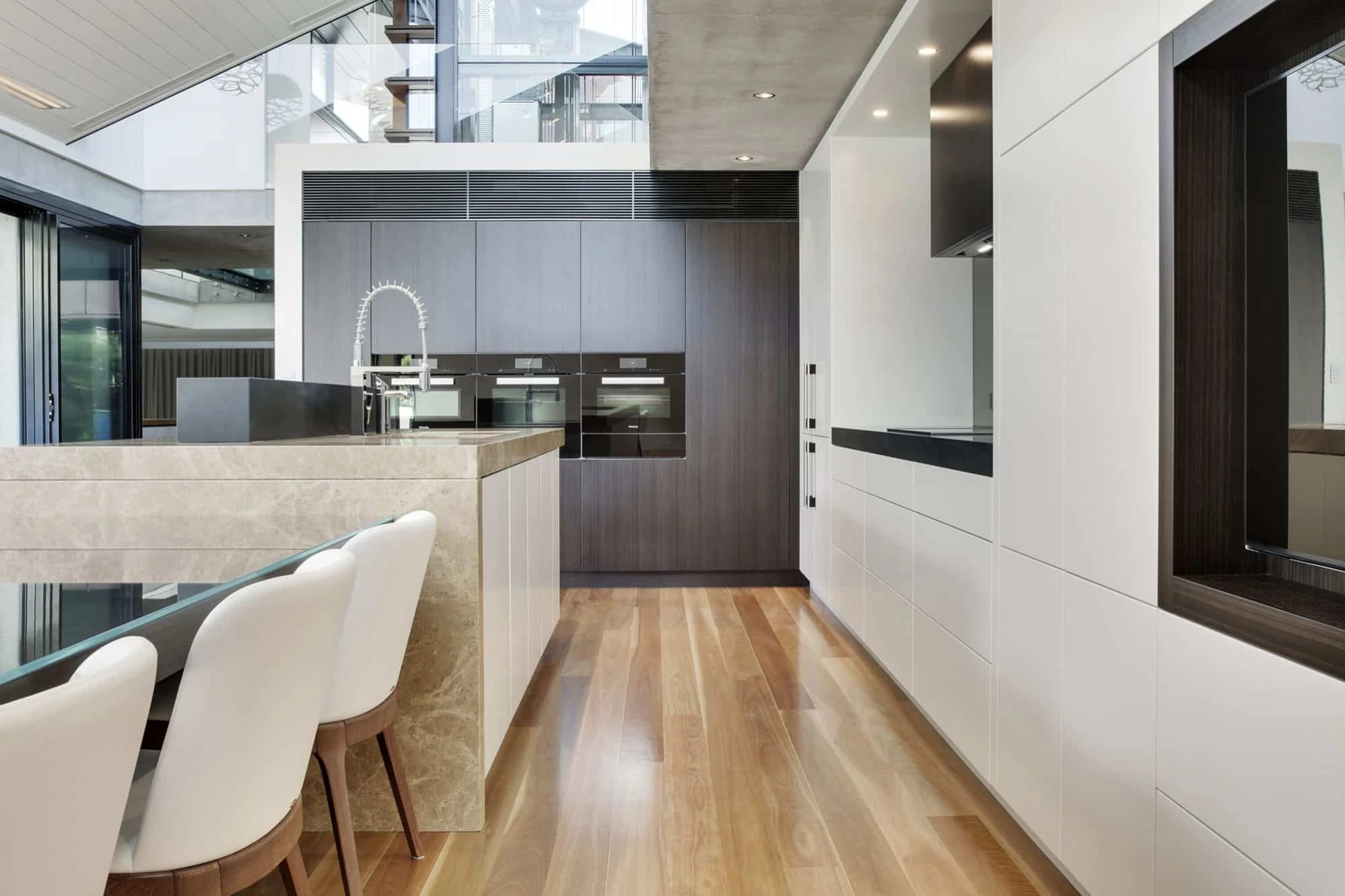 Mordern design mat lacquer painted handleless kitchen cabinet -Allandcabinet 1