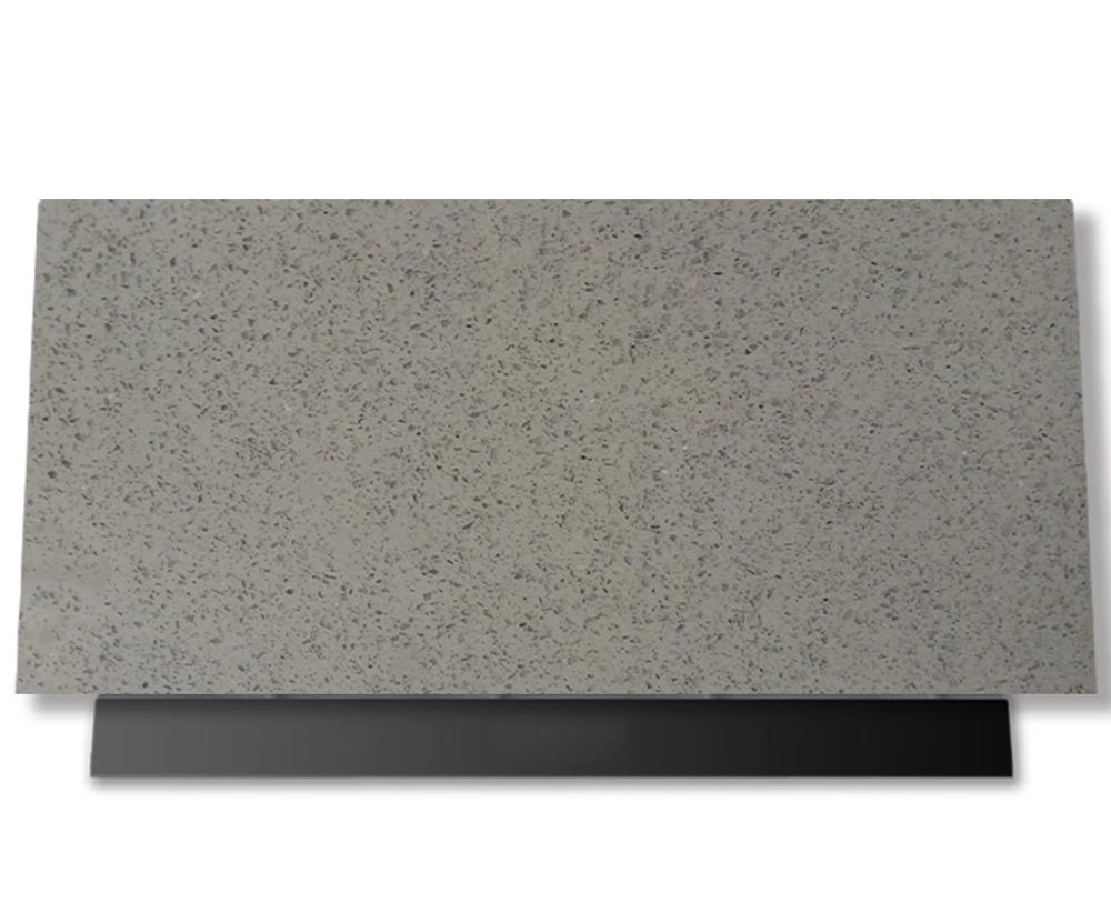 AllandCabinet Sparkle Grey Quartz Stone Countertop For Kitchen Cabinet Design 1