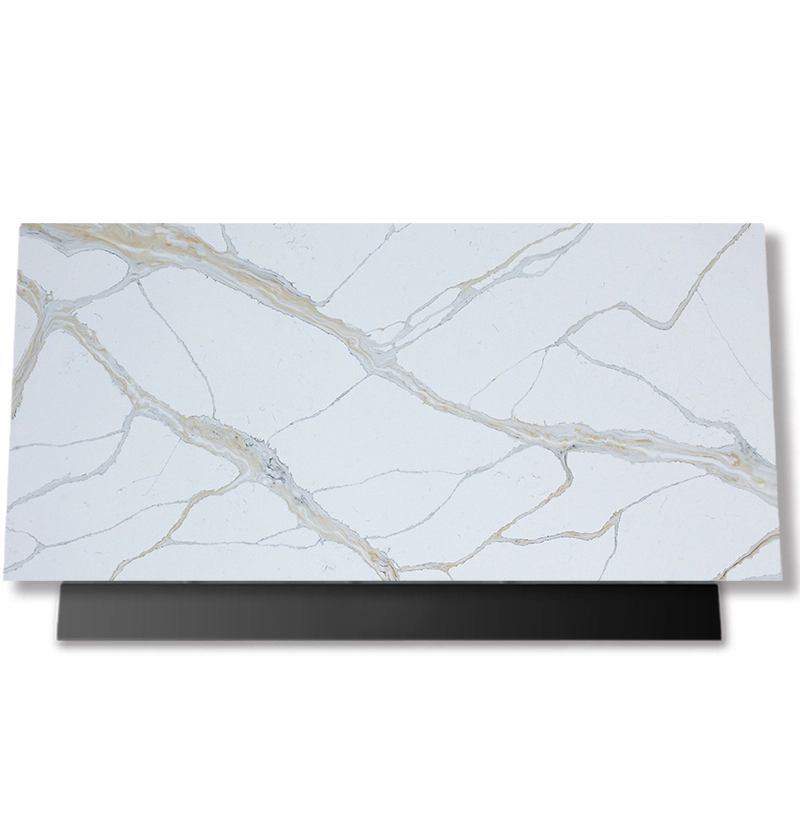 AllandCabinet Calacatta Fuoco Quartz Stone Countertop With Kitchen Island and Vanity Countertop 1