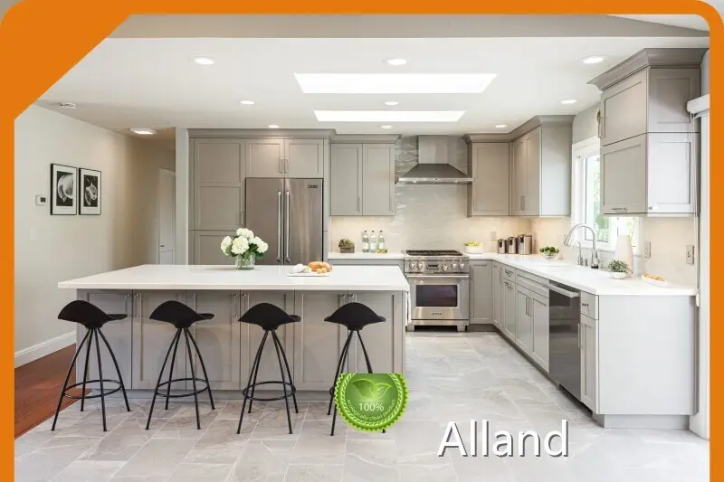 American Woodmark Custom Kitchen Cabinets Shown in Farmhouse Style Factory Price 1