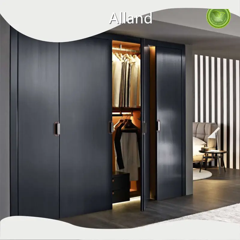 Hinged Fitted Wardrobes Modern High Gloss White Lacquer Wardrobe - for Housecleaning - AllandCabinet 1