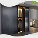 Hinged Fitted Wardrobes Modern High Gloss White Lacquer Wardrobe - for Housecleaning - AllandCabinet 1