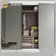Wardrobe Closet Matte Grey Lacuqer Finish Sliding Wardrobe Chinasupply 1