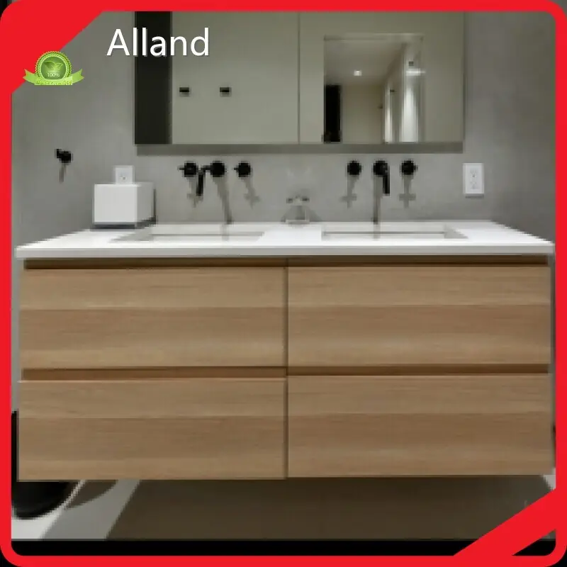 AllandCabinet Bathroom Sink Cabinets Horizontal Oak Wood Grain Laminated Finish Bathroom Vanity Bathroom Sink Cabinetshighly Rated 1