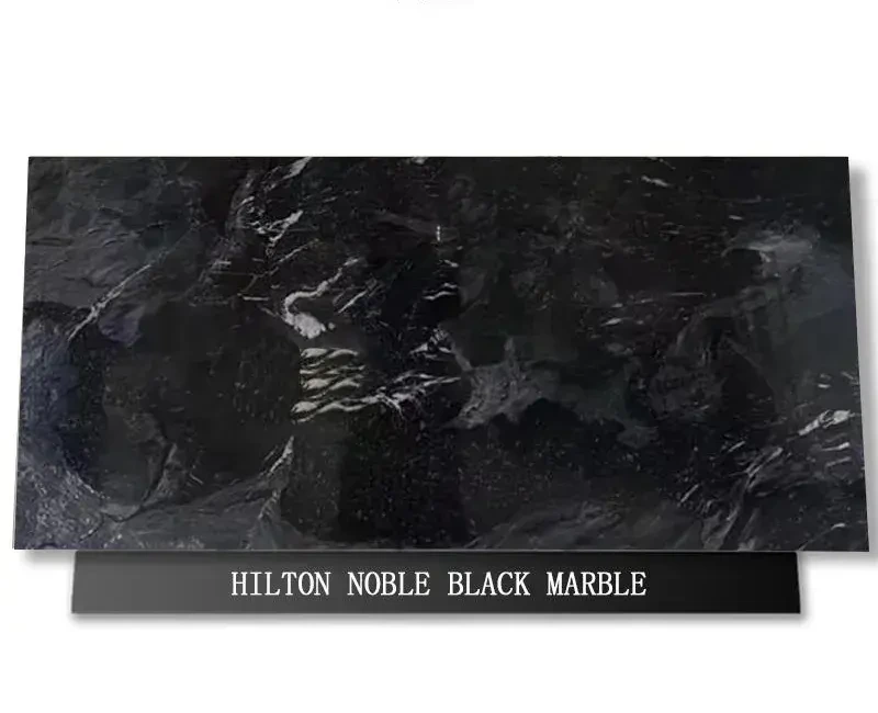 AllandCabinet Hilton Noble Black Grey Marble Stone Countertop For Kitchen Cabinet and Bathroom Vanity Suppliers 1