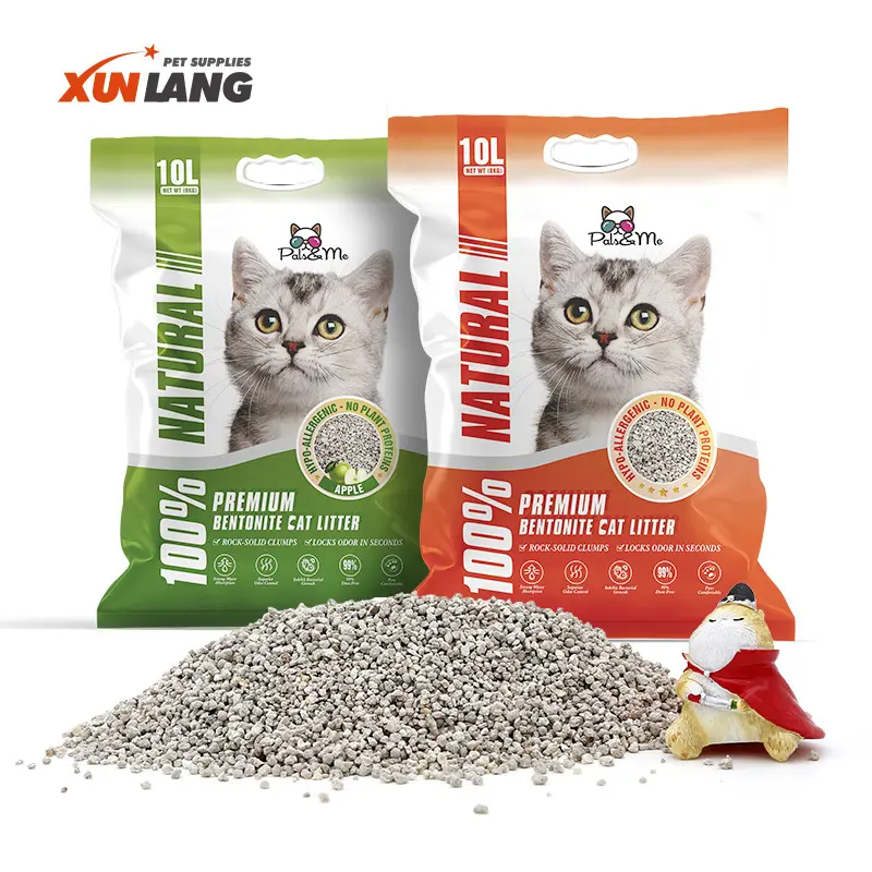 Bentonite Clay Clumping Cat Litter Unscented Easy Scooping XB-W1-1 2