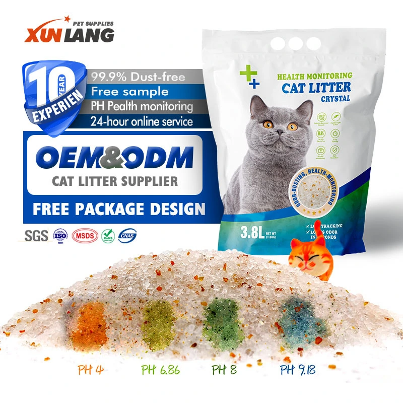 Ph Indicator Health Care Ph Crystal Cat Litter  Silica Gel Factory Wholesale 0.5-2mm  XS-2 1
