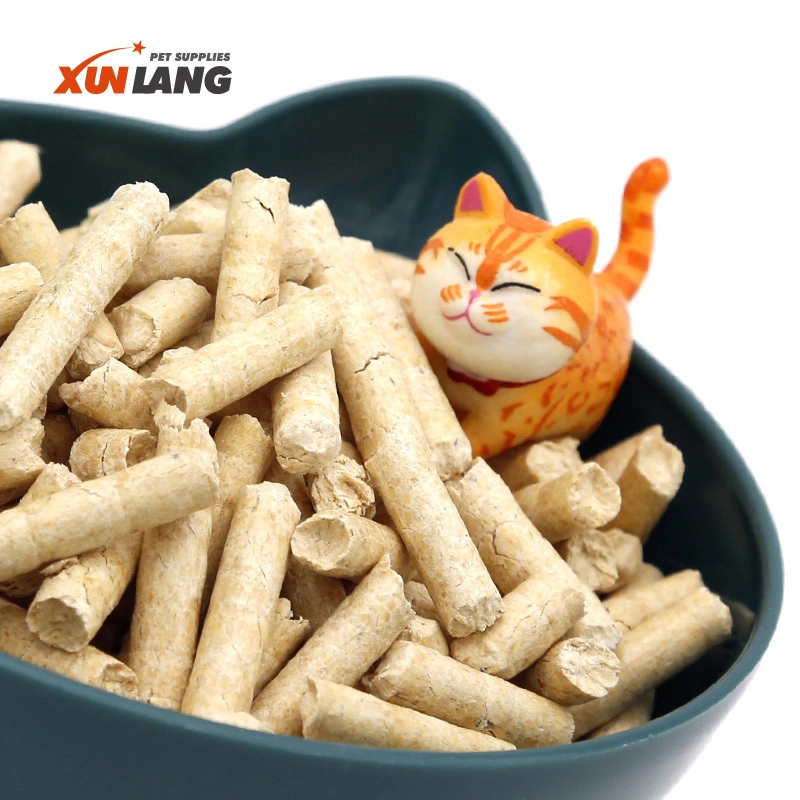 Arena para gatos de pellets de madera de pino natural, biodegradable, desechable, no aglutinante XP-1 1