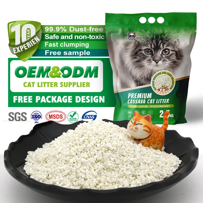 XunlangPet Cassava Cat Litter Good Odor Control Cassava Cat Littersupplier 2