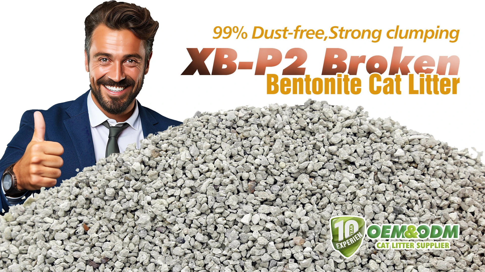 100% Natural Sodium Bentonite Cat Litter Sand Strong Dust Free Clumping 5kg 10kg  XB-D2 1