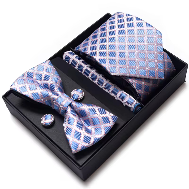 Custom Men Casual Krawatte mit Geschenkbox -Set 4