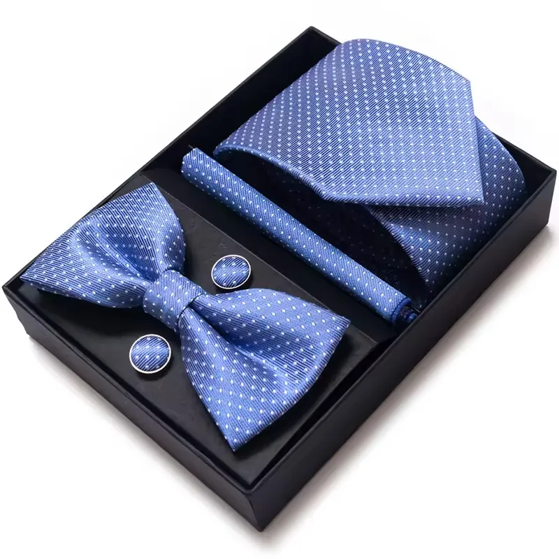 Fashion Blue Shirt and Tie Set Fast Delivery 6