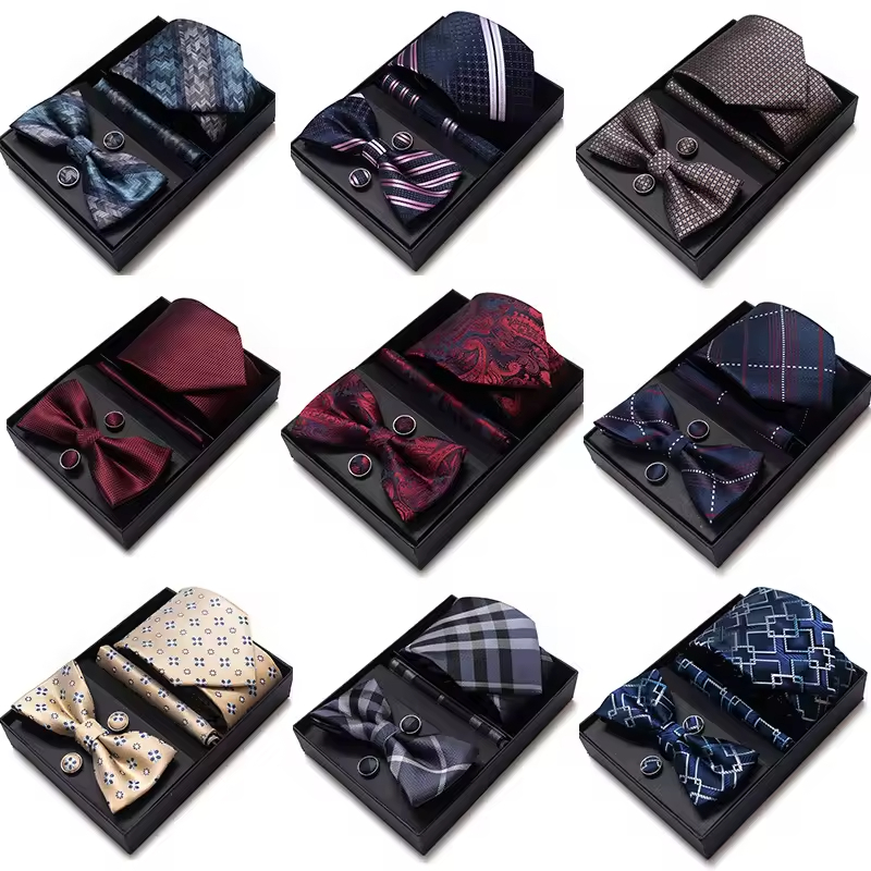 Custom Men Casual Krawatte mit Geschenkbox -Set 3