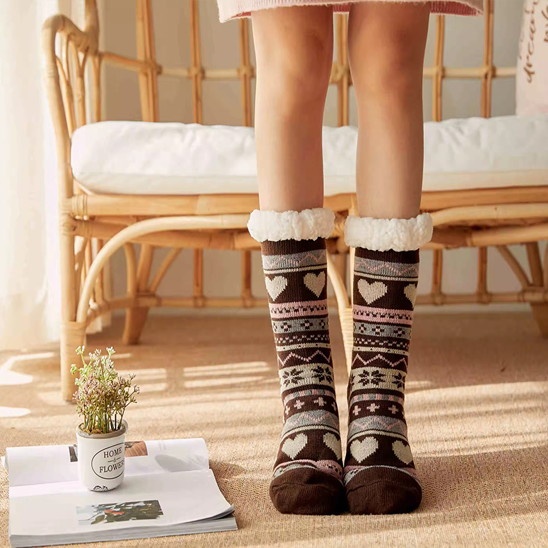 Bedruckte Herzstreifen Großhandel für Wintersocken - Fuanger Clothing 3