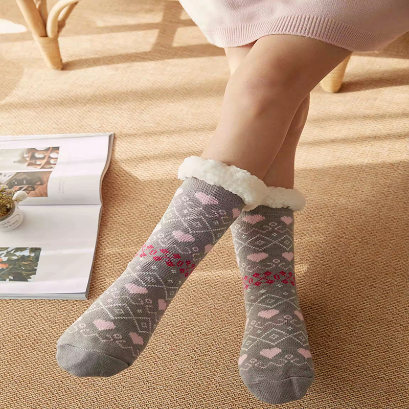 Bedruckte Herzstreifen Großhandel für Wintersocken - Fuanger Clothing 7