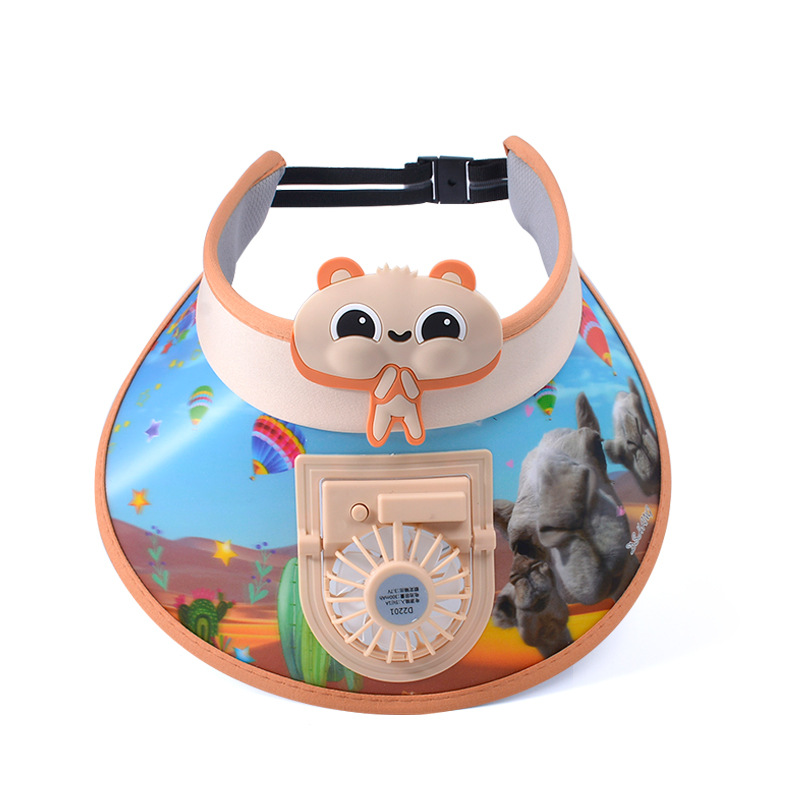 Cool & Fun Kids Sun Hat with Built-in Fan and 3D Cartoon Pattern - Fuanger Clothing 5