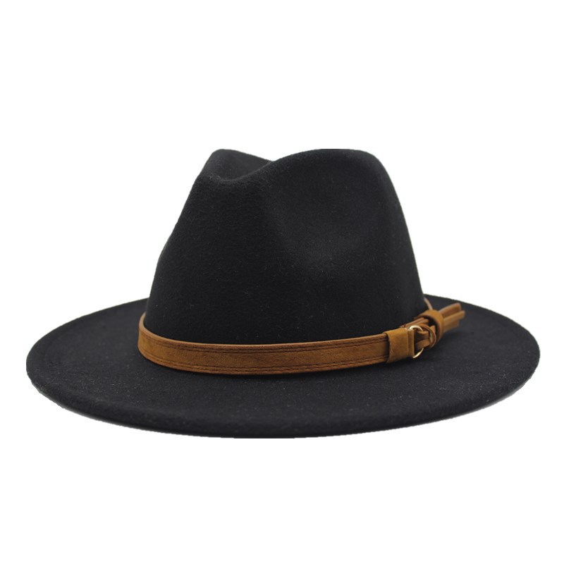 Sombrero panamá vintage sombrero de fieltro de lana de imitación sombrero clásico 11