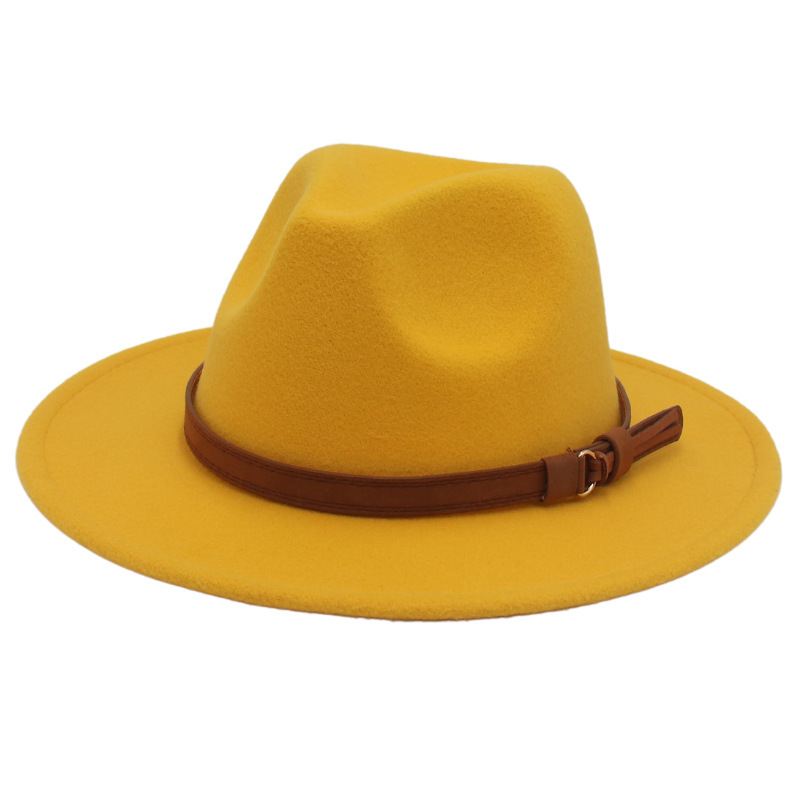 Sombrero panamá vintage sombrero de fieltro de lana de imitación sombrero clásico 9