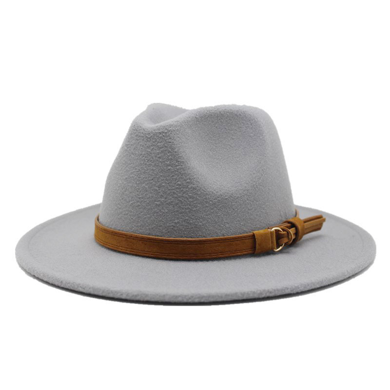 Sombrero panamá vintage sombrero de fieltro de lana de imitación sombrero clásico 8