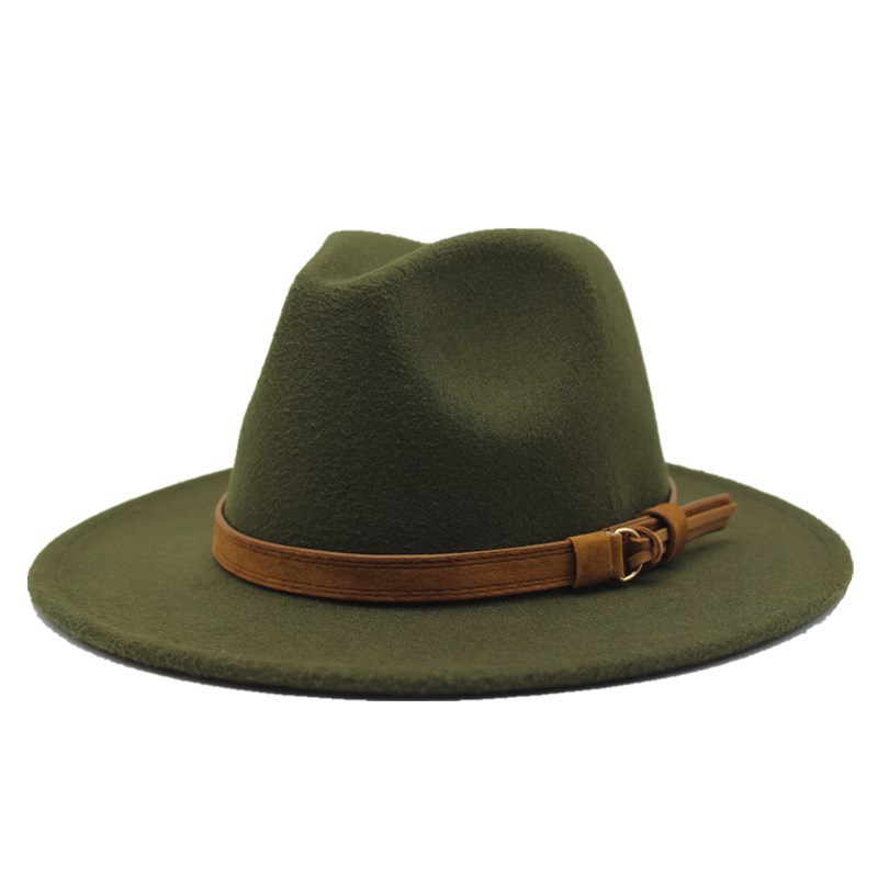 Sombrero panamá vintage sombrero de fieltro de lana de imitación sombrero clásico 6