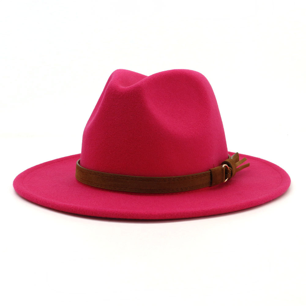 Sombrero panamá vintage sombrero de fieltro de lana de imitación sombrero clásico 4