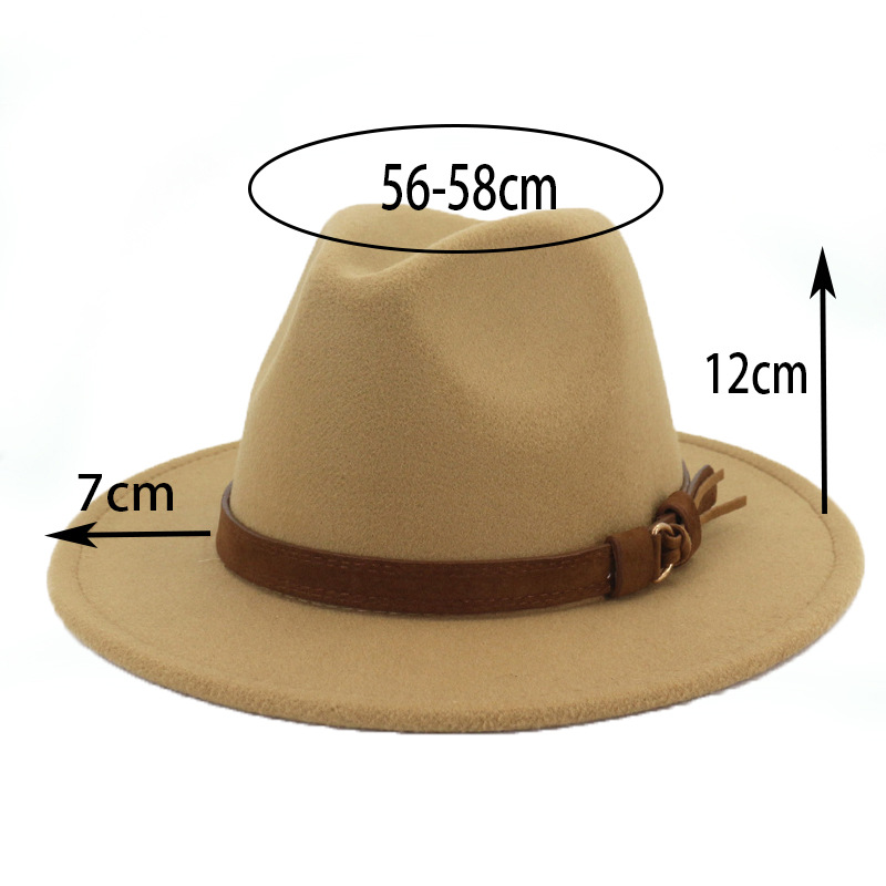 Sombrero panamá vintage sombrero de fieltro de lana de imitación sombrero clásico 3