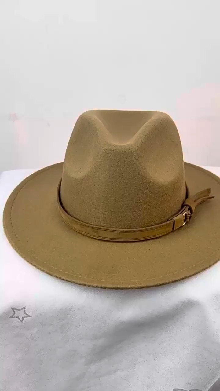 Sombrero panamá vintage sombrero de fieltro de lana de imitación sombrero clásico 1