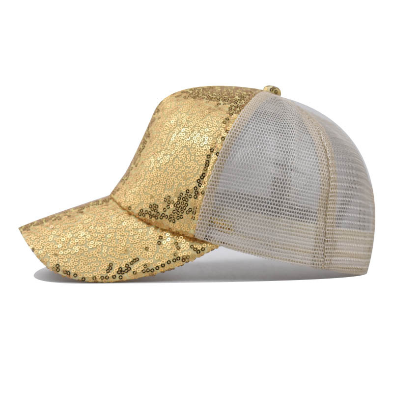 Breathable Sequined Mesh Sun Protection Baseball Cap for Men and Women 8