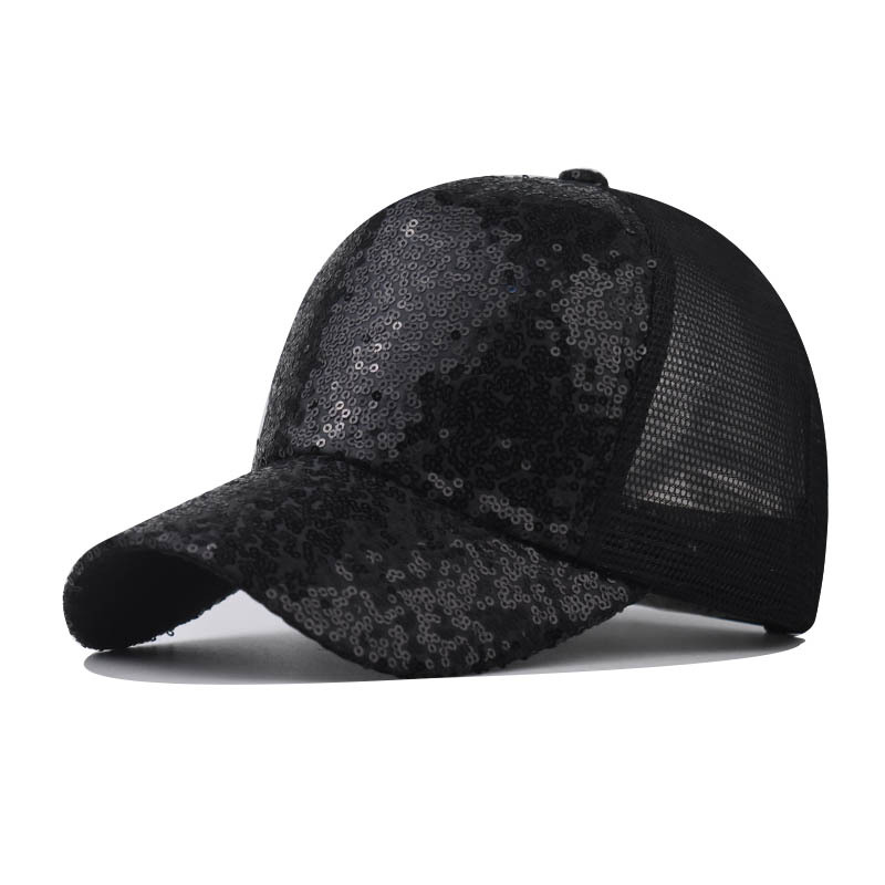 Breathable Sequined Mesh Sun Protection Baseball Cap for Men and Women 4