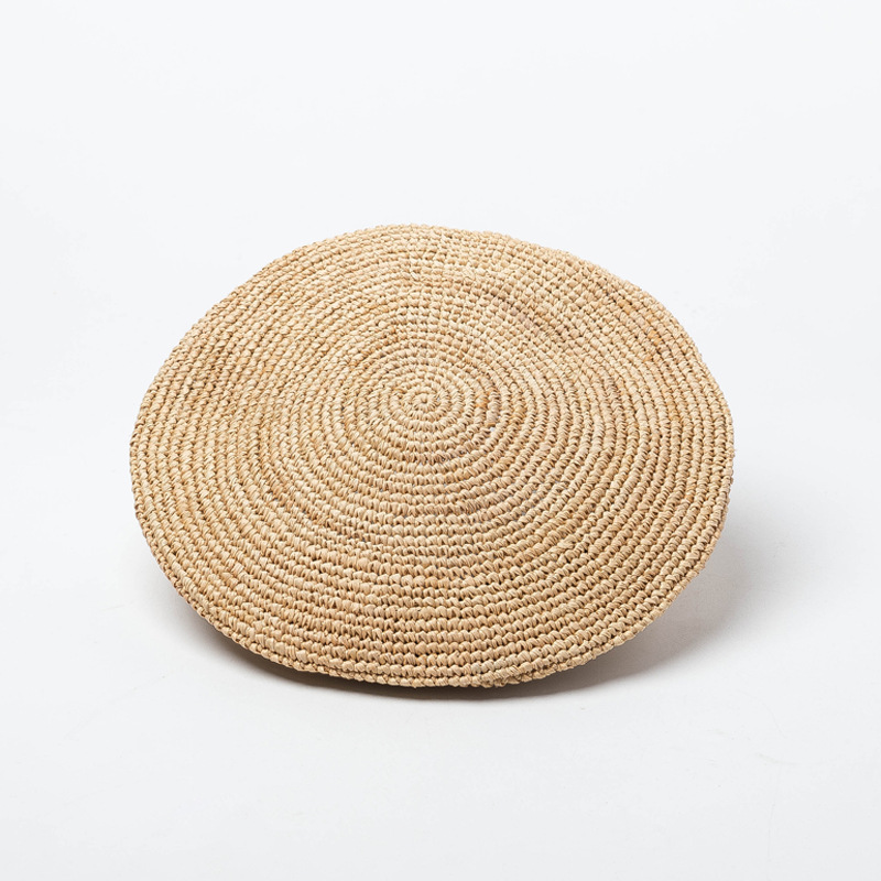Lafite-Strohhut-Baskenmütze für Frühlings- und Sommermode und Freizeitkleidung 8