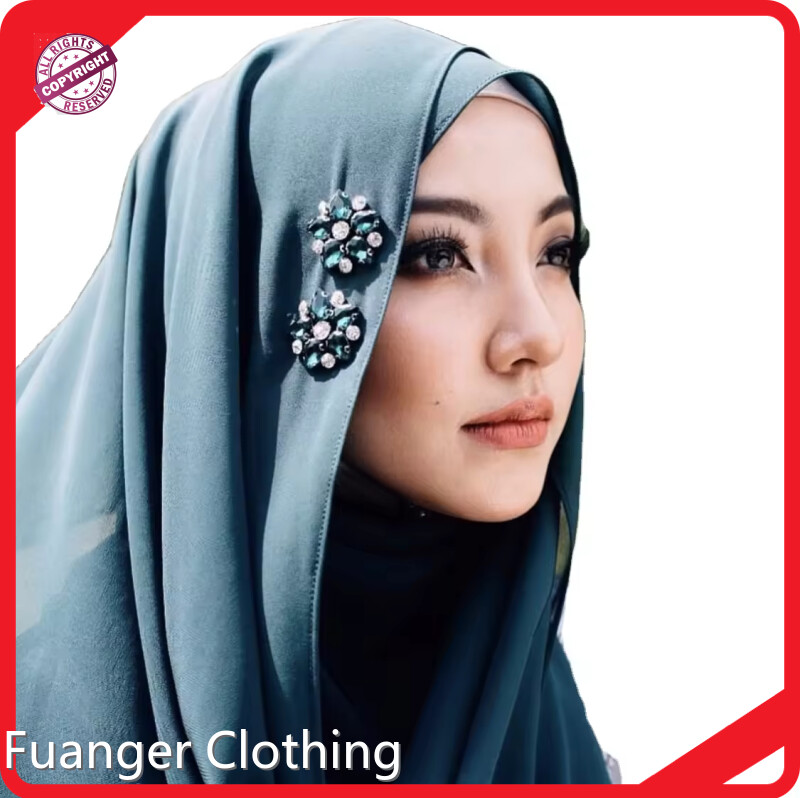 Hijab froissé pratique en gros pour centre commercial 1