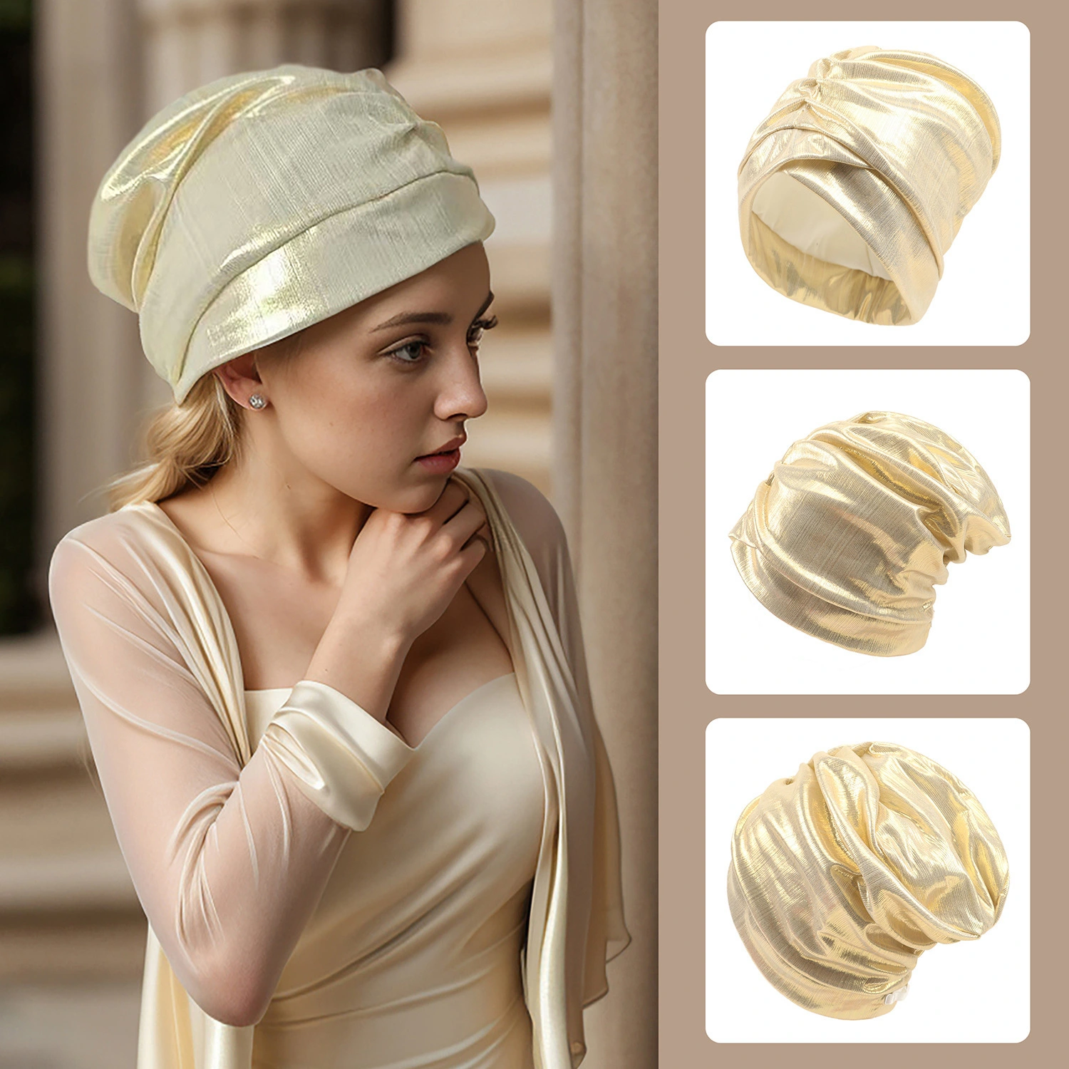 2025 Sombrero de Baotou estampado para mujeres otoño/invierno para mujeres 1