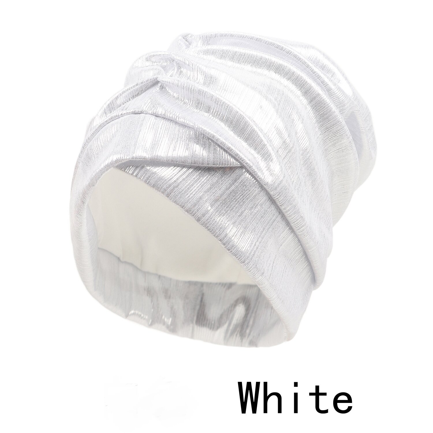 Turban à feuille métallique pour femme 11
