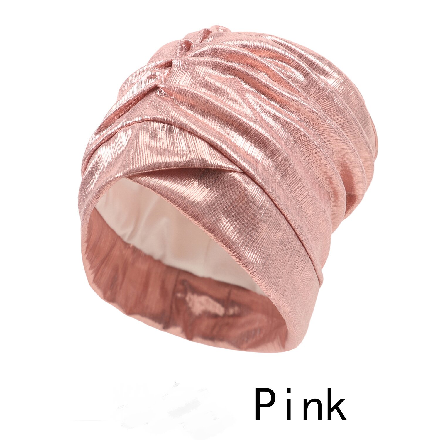 Turban à feuille métallique pour femme 9