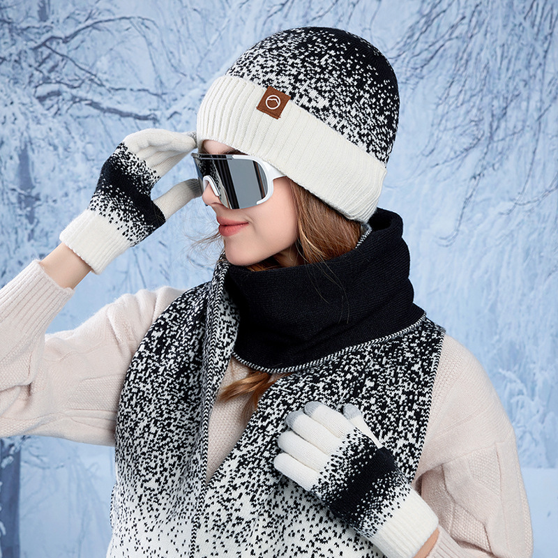Unisex Autumn/Winter Hat, Gloves, Scarf Set for Adults 8