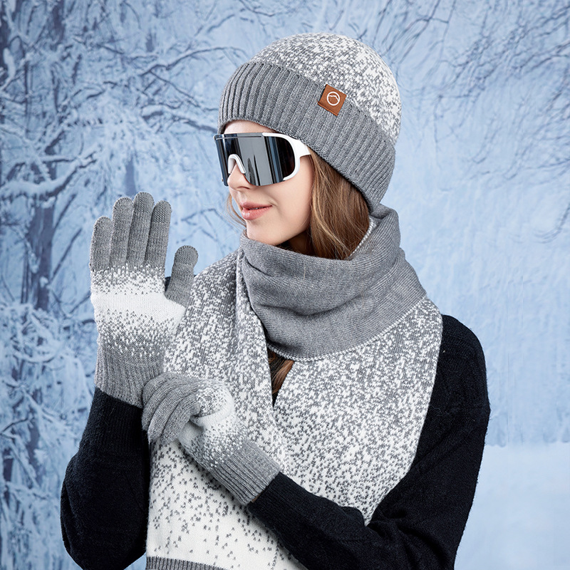 Unisex Autumn/Winter Hat, Gloves, Scarf Set for Adults 5