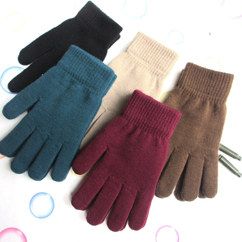Neue Winter Warme Handschuhe Verdickte Samt Elastische Gestrickte Handschuhe männer und Frauen Kälte beständig Radfahren Handschuhe 1