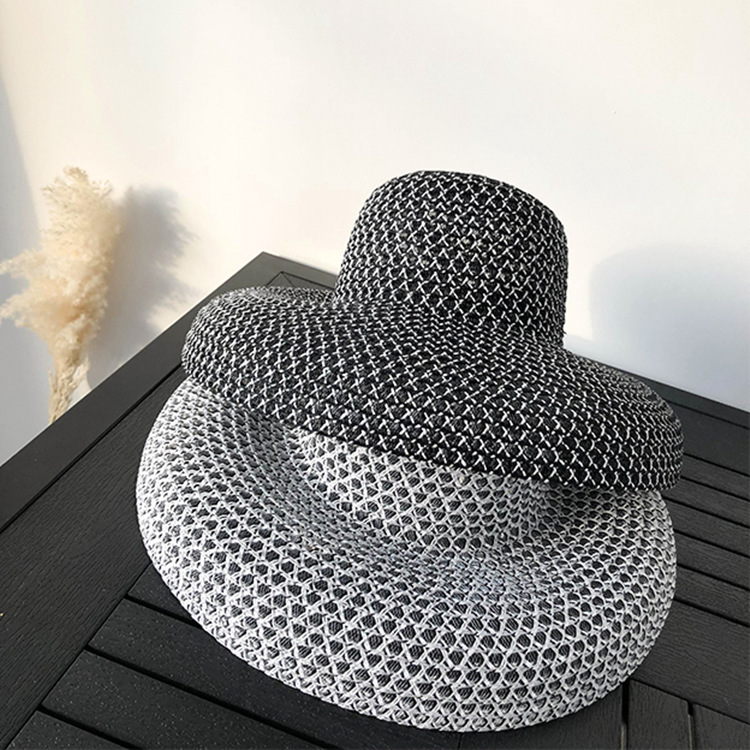 Summer wide-brimmed sun hat retro sun protection and sunshading hat 2